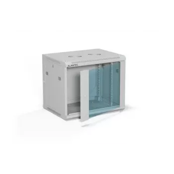 ALANTEC Racking-Schrank 19 Zoll 9HE 600x450, grau flach Packung