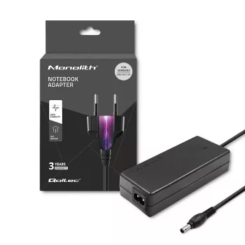 Qoltec 50015.60W Netzteil für Samsung | 60W | 19V | 3,15A | 5,5*3,5+Pin | inkl. Netzkabel