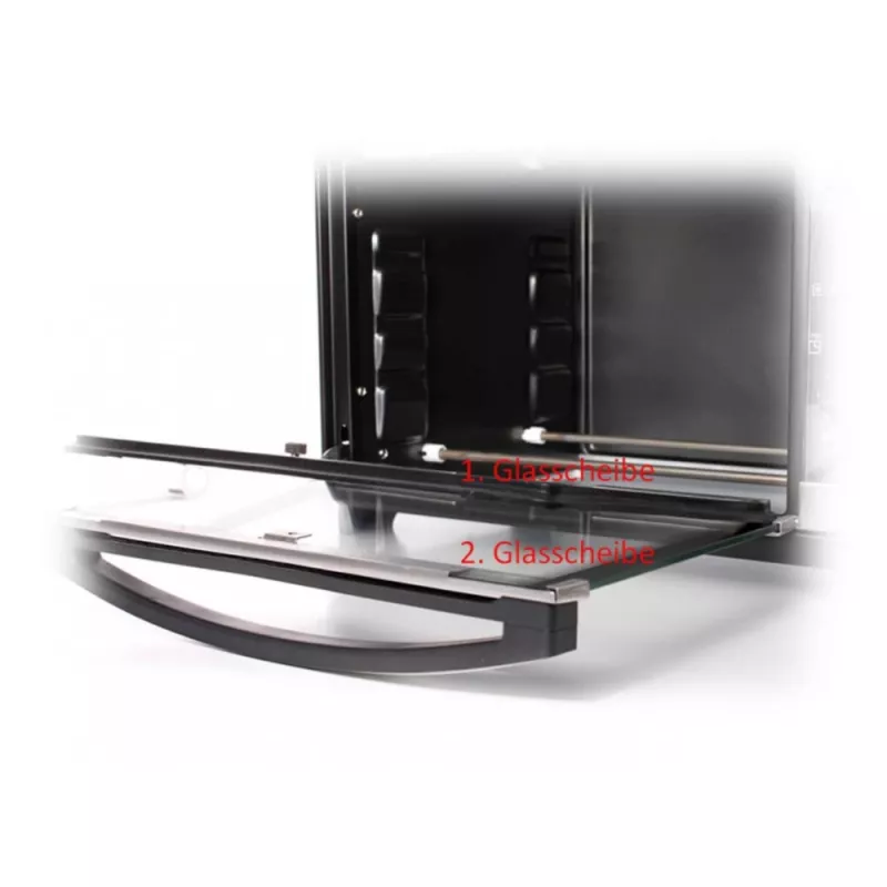 Elektroherd Rommelsbacher BG 1550 Schwarz, 30 L, 80–230 °C, 7 Modi, Drehspieß, 120-Minuten-Timer