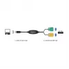 Serielles Kabel DeLOCK 63466 USB Typ-A DB-9 1,5 m Schwarz Grün Gelb