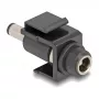 DeLOCK Keystone-Modul DC 5,5 x 2,1 mm Buchse auf DC 5,5 x 2,5 mm Stecker schwarz