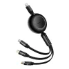 USB Kabel Baseus CAMJ010201 1,1 m USB 3.2 Gen 1 USB C Micro USB-A Lightning Schwarz