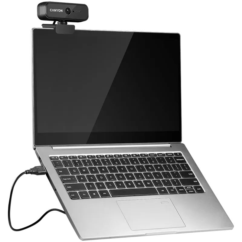 Canyon C2N 1080P Full-HD 2.0-Megapixel Webcam mit Festfokus, USB 2.0