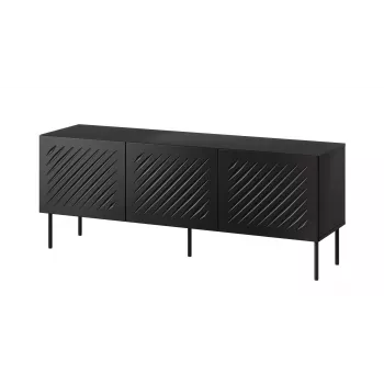 RTV-Schrank SIENA 150.5x40x60 schwarz matt