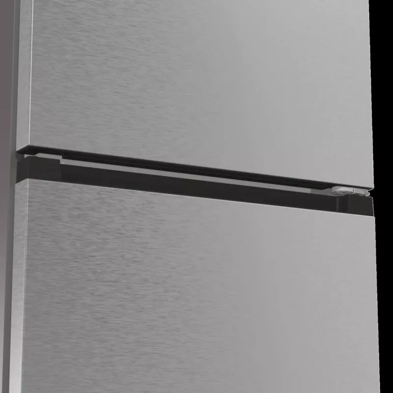 Kühl-Gefrierkombination Gorenje NRB620E61X4WFE, freistehend, Edelstahl, Gesamtkapazität 413 L, Gefrierfach unten 130 L, NoFrost, LED-Anzeige