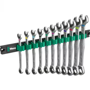 Wera 05020014001 9630 Magnetleiste 6000 Joker 1 Ratschen-Ringschlüsselsatz, 11-teilig
