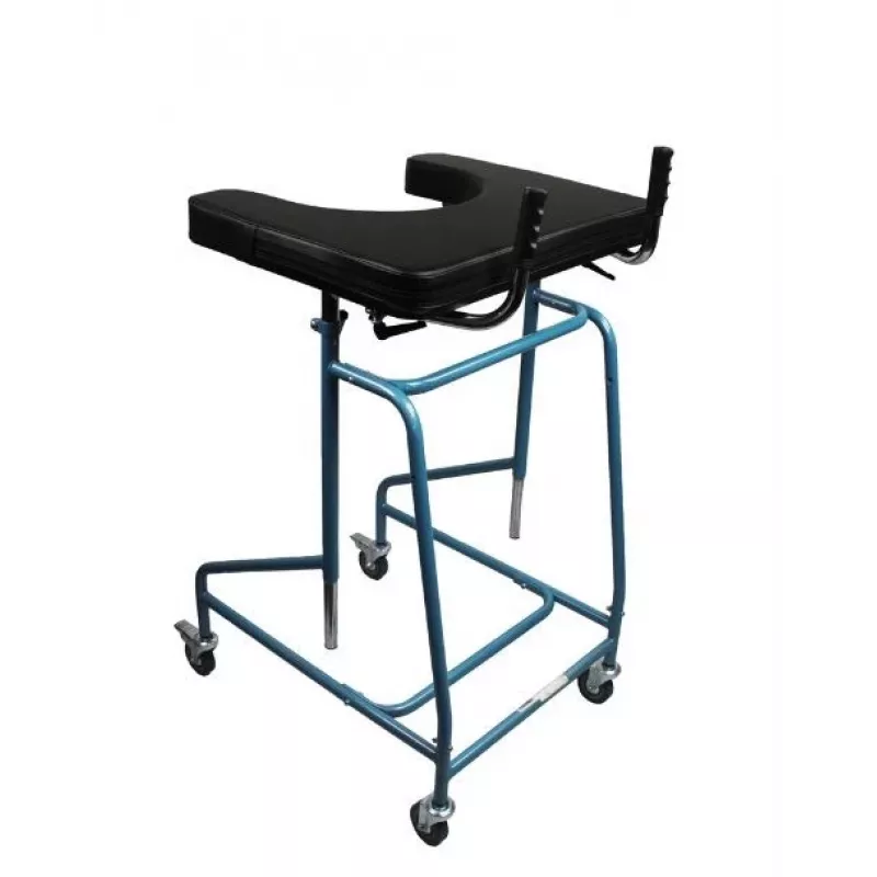 Vierrädriger Stützrollator VITEA CARE VCBK2A mit höhenverstellbarem, faltbarem Stahlrahmen, Bremsen, 4 Gummirädern, max. Belastung 125 kg