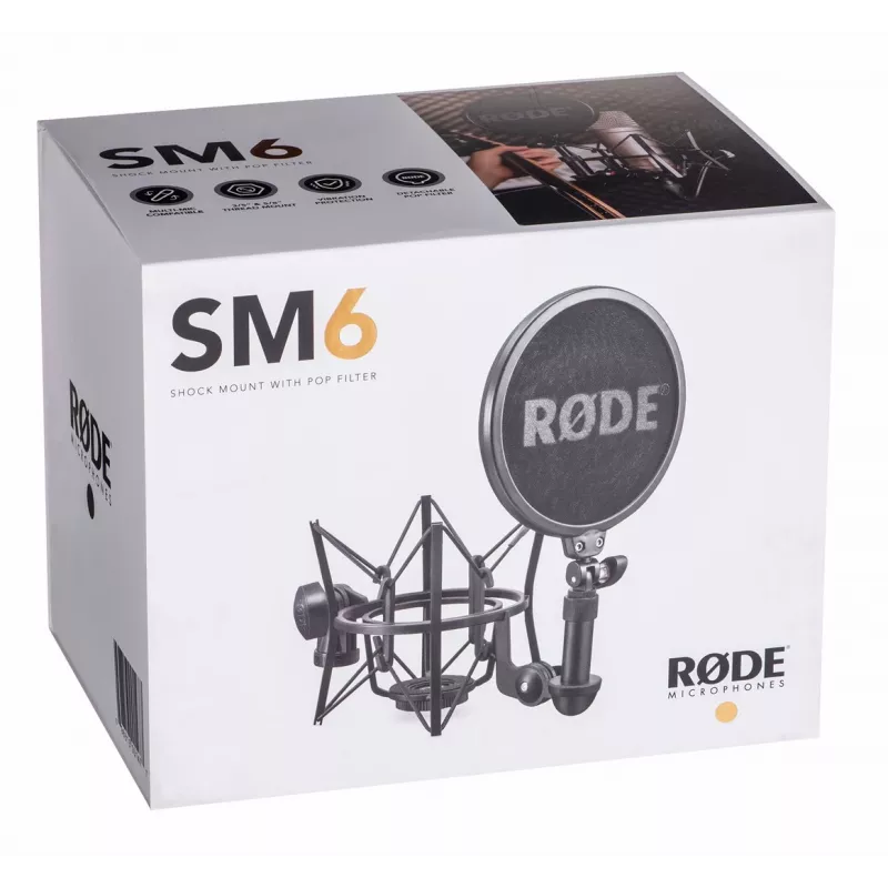 Mikrofon RØDE SM6 — Schwarz, Gewicht 0,682 kg, Maße 210×133×210 mm