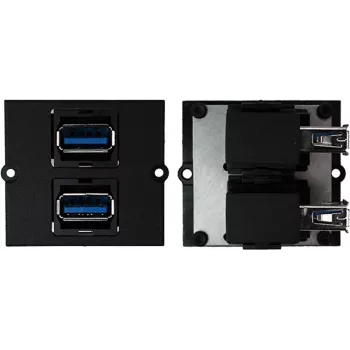 Steckdose Bachmann 917.059 2 x USB A Schwarz