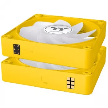 Thermaltake CT120 EX Reverse ARGB 120mm Gehäuselüfter 3er-Pack Gelb