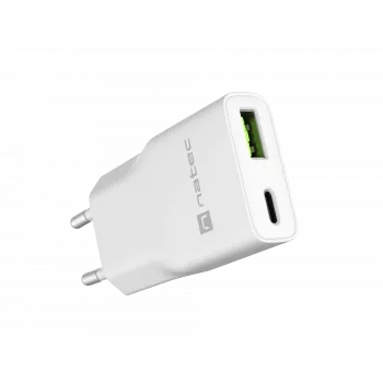 Netzteil NATEC Ribera NUC-2376 — 1× USB-A, 1× USB-C, 3 A Ausgang