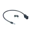 Schlüssel-Fahrradkabel 10 mm - YCK0/10/60/2 Schwarz