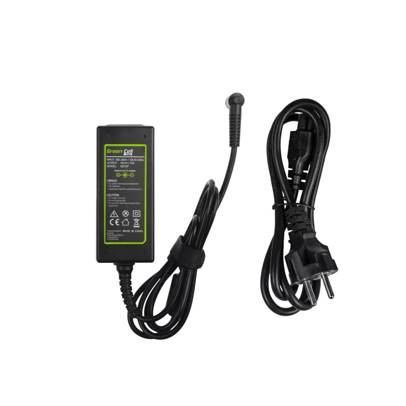 Netzteil Green Cell AD70P für ASUS Laptops, 33W, 19V 1,75A, Indoor, Schwarz