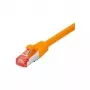 Tecline - Patchkabel - RJ-45 (M) zu RJ-45 (M) - 1,5 m - SFTP, PiMF - CAT 6 - halogenfrei, snagless - orange (715015A)
