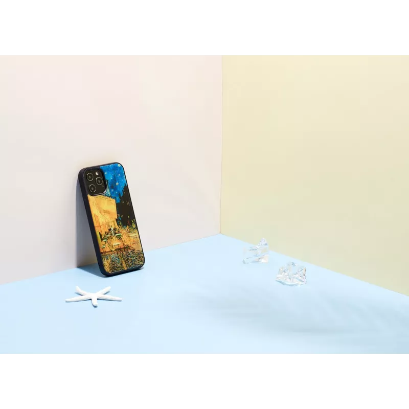 Schutzhülle iKins für Apple iPhone 12 / 12 Pro – schwarz, Design Café Terrace