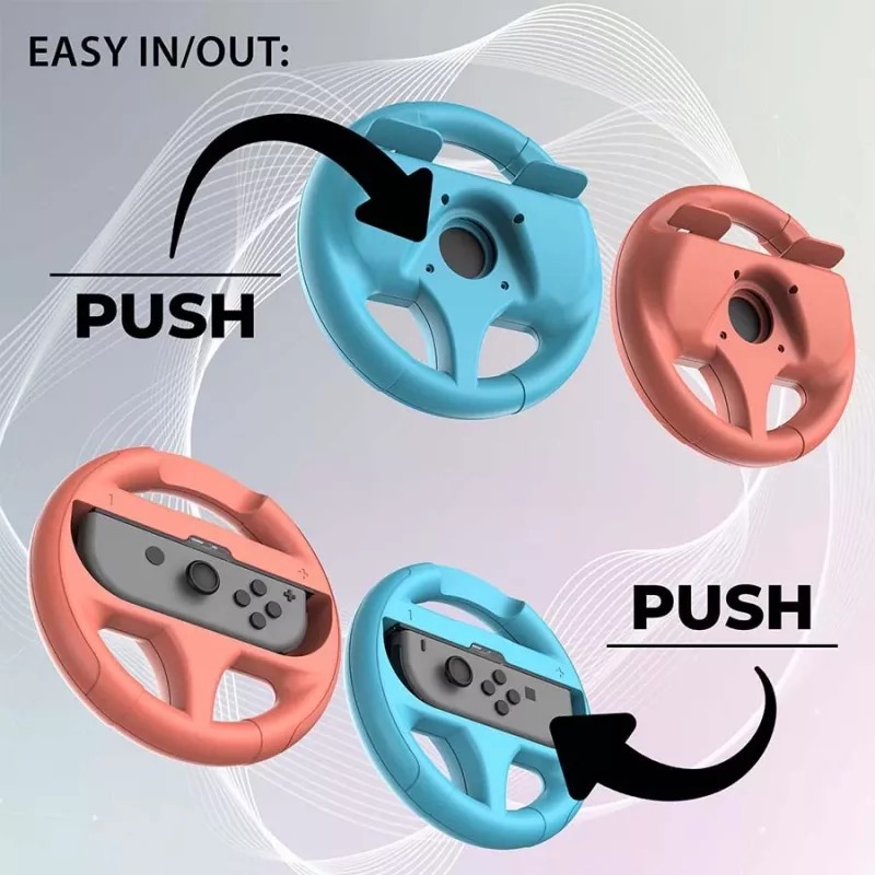 Wheel mod Subsonic 2er-Pack Lenkräder für Switch & Switch 2 Rot Türkis