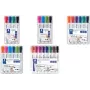 Marker Staedtler Lumocolor 351 Rundspitze Schwarz Hellblau Hellgrün Pink