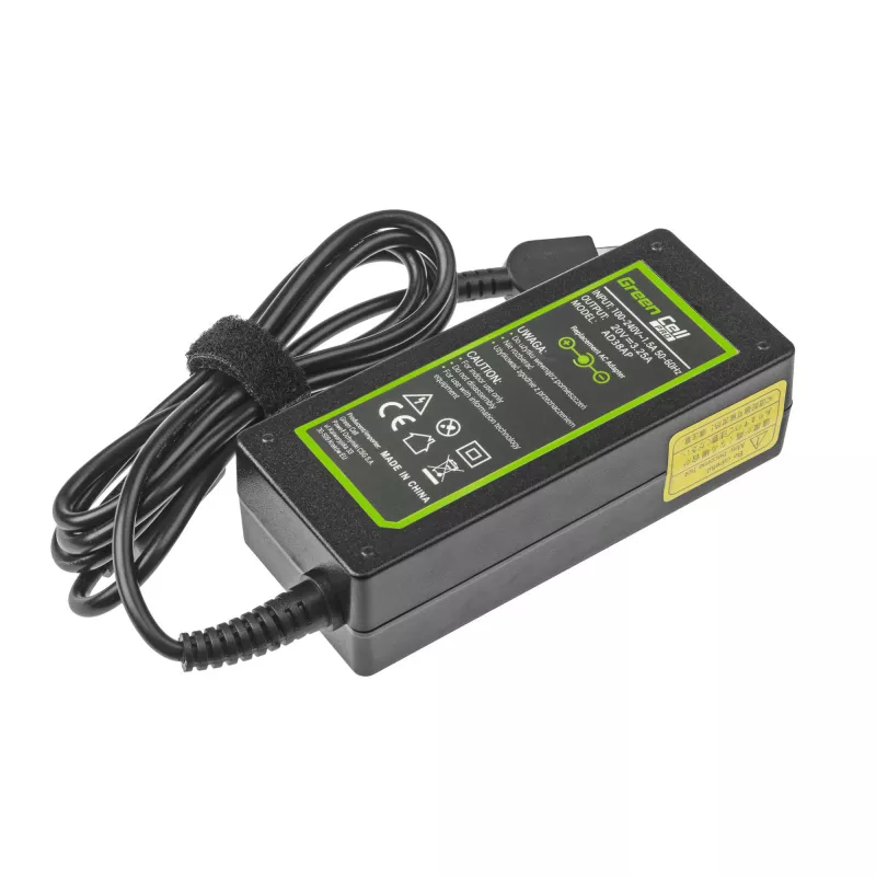 Netzteil Grün Cell AD38AP 65W für Lenovo Laptops, 20V 3,25A, 1,2 m Kabel, schwarz