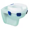 Toilettensitzerhöhung HERDEGEN Sahag 580540 Blau Weiß rund 410×420×110 mm Polypropylen, max. Belastung 185 kg