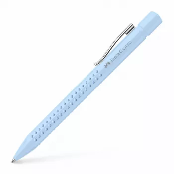 Clip-on Kugelschreiber, einziehbar, Faber-Castell 243916 Hellblau Extra Fett