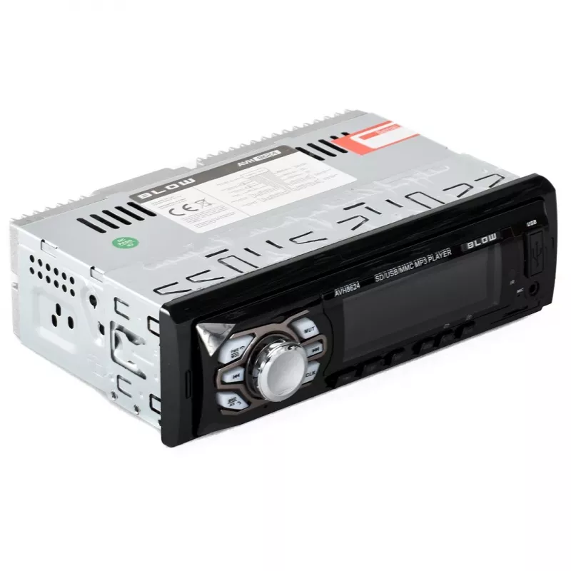 Autoradio BLOW AVH-8624 — FM RDS, 45W RMS, Bluetooth, USB, MicroSD, AUX, LCD-Anzeige, Fernbedienung, schwarz