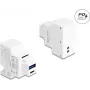 DELOCK Keystone-Modul mit USB Typ-A und USB Typ-C Ladebuchse PD 20W weiß