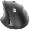 Manhattan Ergonomische kabellose Maus, rechtshändig, einstellbare 800/1200/1600 dpi, 2,4 GHz (bis zu 10 m), sechs Tasten mit Scrollrad, Combo-USB-A- und USB-C-Empfänger, Schwarz, AA-Batterie (enthalten), drei Jahre Garantie