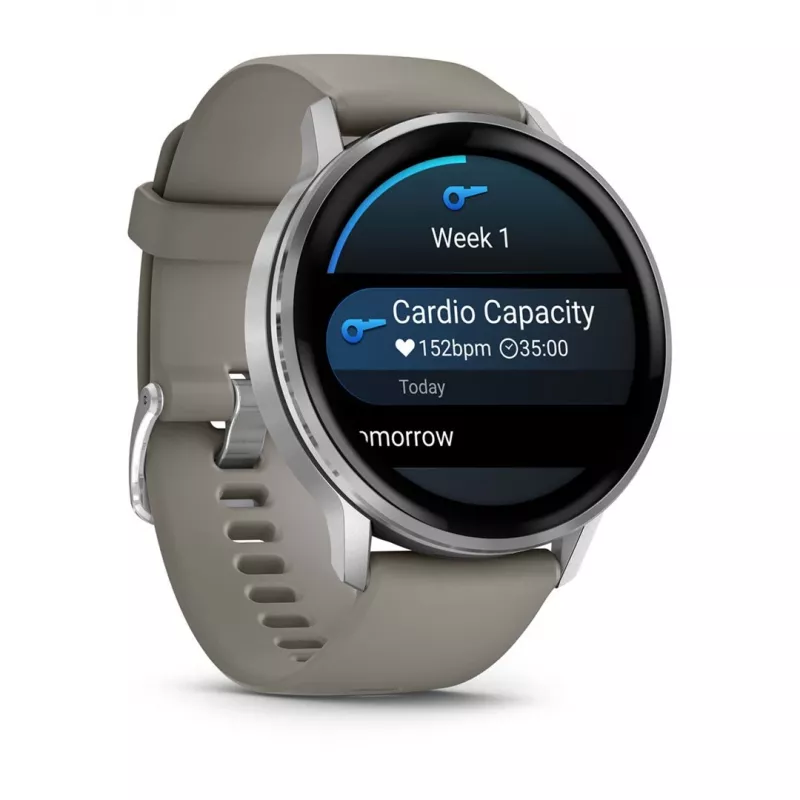 Smartwatch Garmin Venu 4 1.4 inch AMOLED GPS Wi-Fi 45mm Silver
