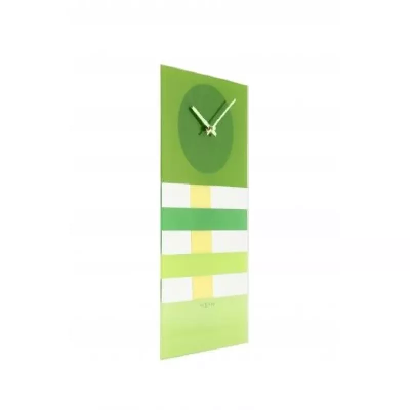 NeXtime Wanduhr 2855gn Bold Stripes, 19 x 38 cm, Wand, Grün