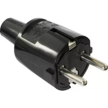 AS SCHWABE PVC-Stecker 16A, 250V zuverlässige Version schwarz (62222)