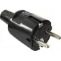 AS SCHWABE PVC-Stecker 16A, 250V zuverlässige Version schwarz (62222)