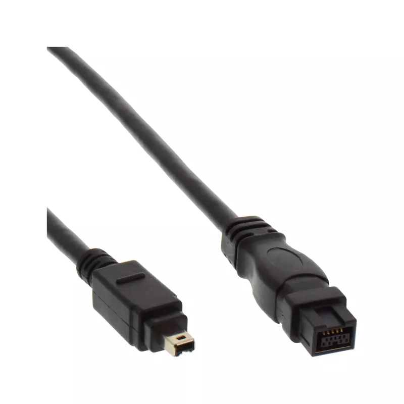 FireWire 400 auf 800 Kabel InLine 34901 1m Stecker/Stecker Schwarz