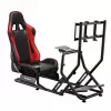 Racing-Cockpit huzaro Speed 6.0 mit verstellbarem Sitz, Stahlrahmen, 30°–90° Winkel, unterstützt bis zu 120 kg, rot, 1080×1360×560 mm