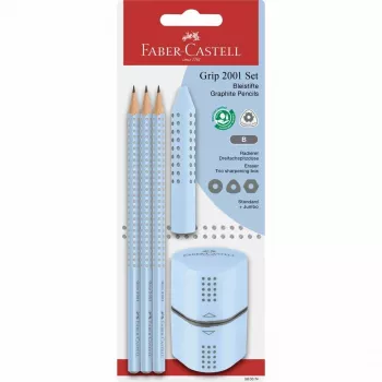 Graphitstift Faber-Castell 580074 B Hellblau Dreikant