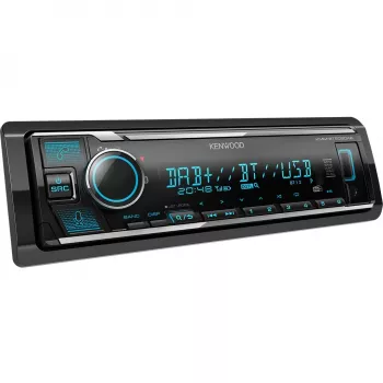 Kenwood KMM-BT508DAB, schwarz, 1 DIN, 200 W, 50 W, 24 h, AAC, FLAC, MP3, WAV, WMA