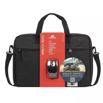 Aktenkoffer Rivacase 8038 Kabellose Maus 39,6 cm (15,6 Zoll) Schwarz