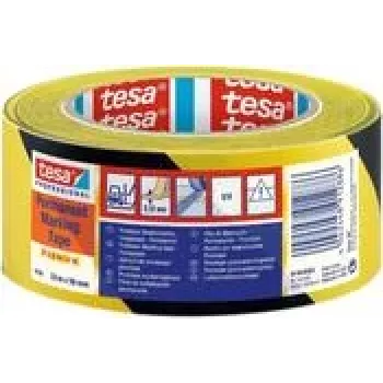 Bodenmarkierungsband Tesa 04169 66 m x 50 mm, Premium schwarz/gelb