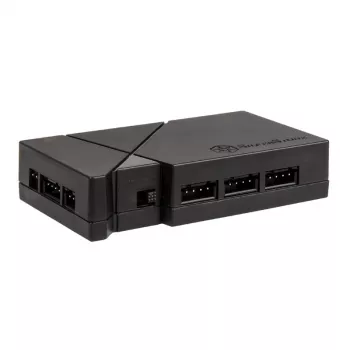 Lüftersteuerung SilverStone LSB01 – 3-Kanal manuelle Steuerung, schwarz, Kunststoffgehäuse, 46×19 mm