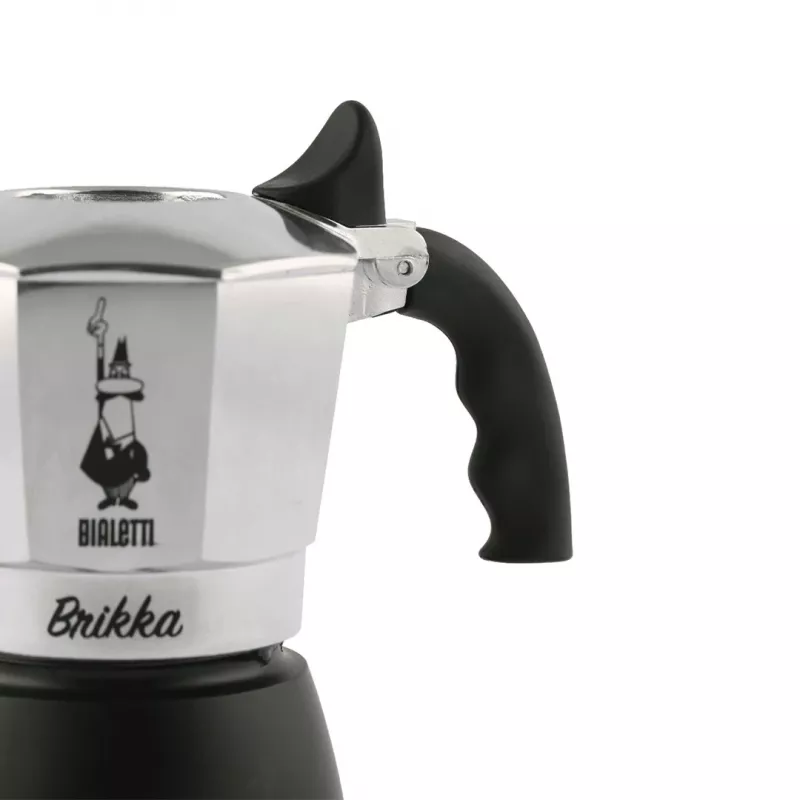 Bialetti Brikka Moka-Kanne 0,1 L Schwarz, Edelstahl