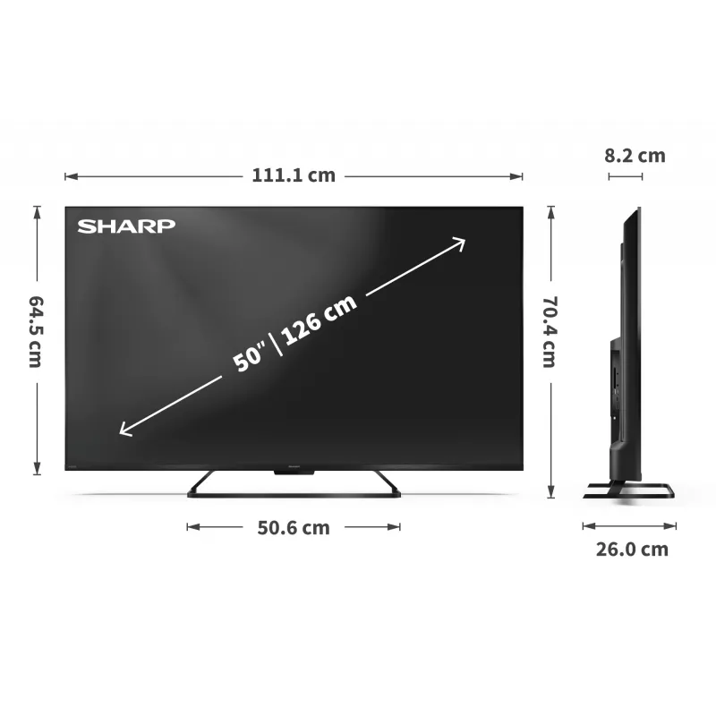 Smart TV Ostry 50HR7265E 50 Google TV Schwarz