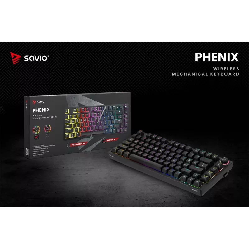 Savio Phenix SAVGK-RED Gaming-Tastatur USB RF Wireless Bluetooth QWERTY