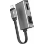 ALOGIC MagForce Duo Play - Videoadapter - 24 pin USB-C männlich zu HD-15 (VGA), HDMI weiblich - 7.5 cm - Space-grau - unterstützt 4K 60 Hz (4096 x 216