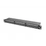 Patchpanel 1U LANBERG PPS6-1024-B, 24-Port Cat6, Metall, schwarz, 442×114,5×44,5 mm