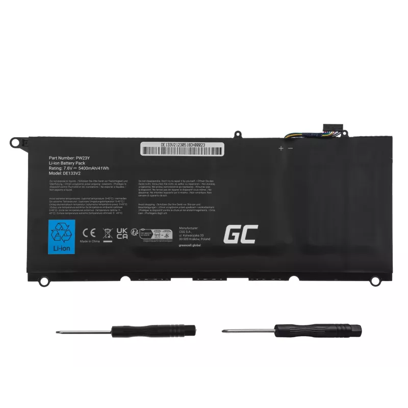 Laptop-Akku Grün Cell DE133V2 für Dell XPS 13 9360