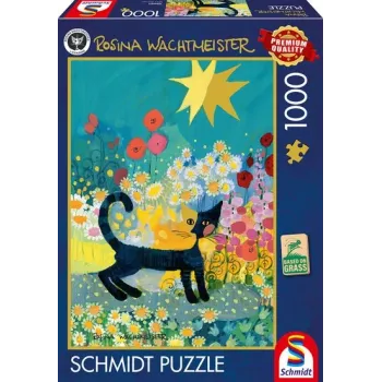 Rosina Wachtmeister: Katze im Sea of Flowers, Puzzle 1000 Teile