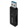 Kartenleser SAVIO AK-64 USB 3.2 Gen 1 Typ-A-Ausgang, MicroSD-Steckplatz, 5000 Mbit/s, schwarz