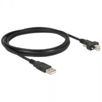 USB-Kabel DeLOCK 2m USB 2.0 USB A USB B Schwarz