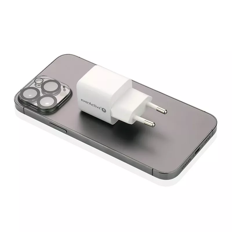 Wandladegerät everActive SC-330Q mit 1x USB-A und 1x USB-C Anschlüssen, 20W, weiß