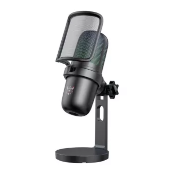 Mikrofon Onikuma M-730 RGB (schwarz) — USB/PC-Gaming-Mikrofon mit RGB-Beleuchtung
