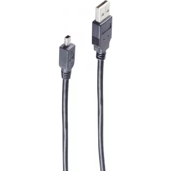 USB-Kabel ShiverPeaks BS77261 1m USB A auf Mini-USB B Grau